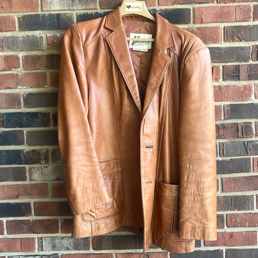 Leather Blazer coat